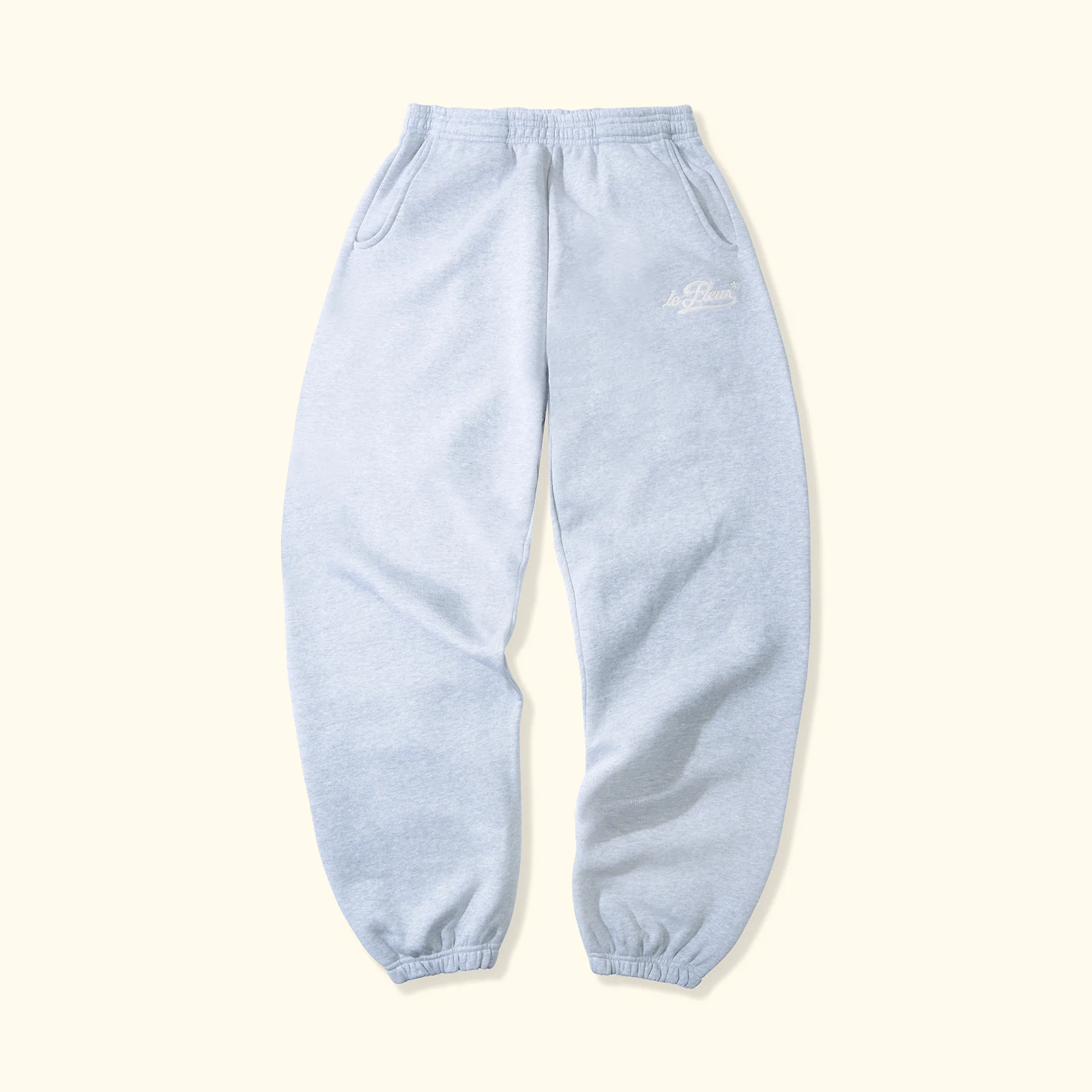 Golf le Fleur Cursive Logo Sweatpants - Front Golf le Fleur Cursive Logo Sweatpants - Grey