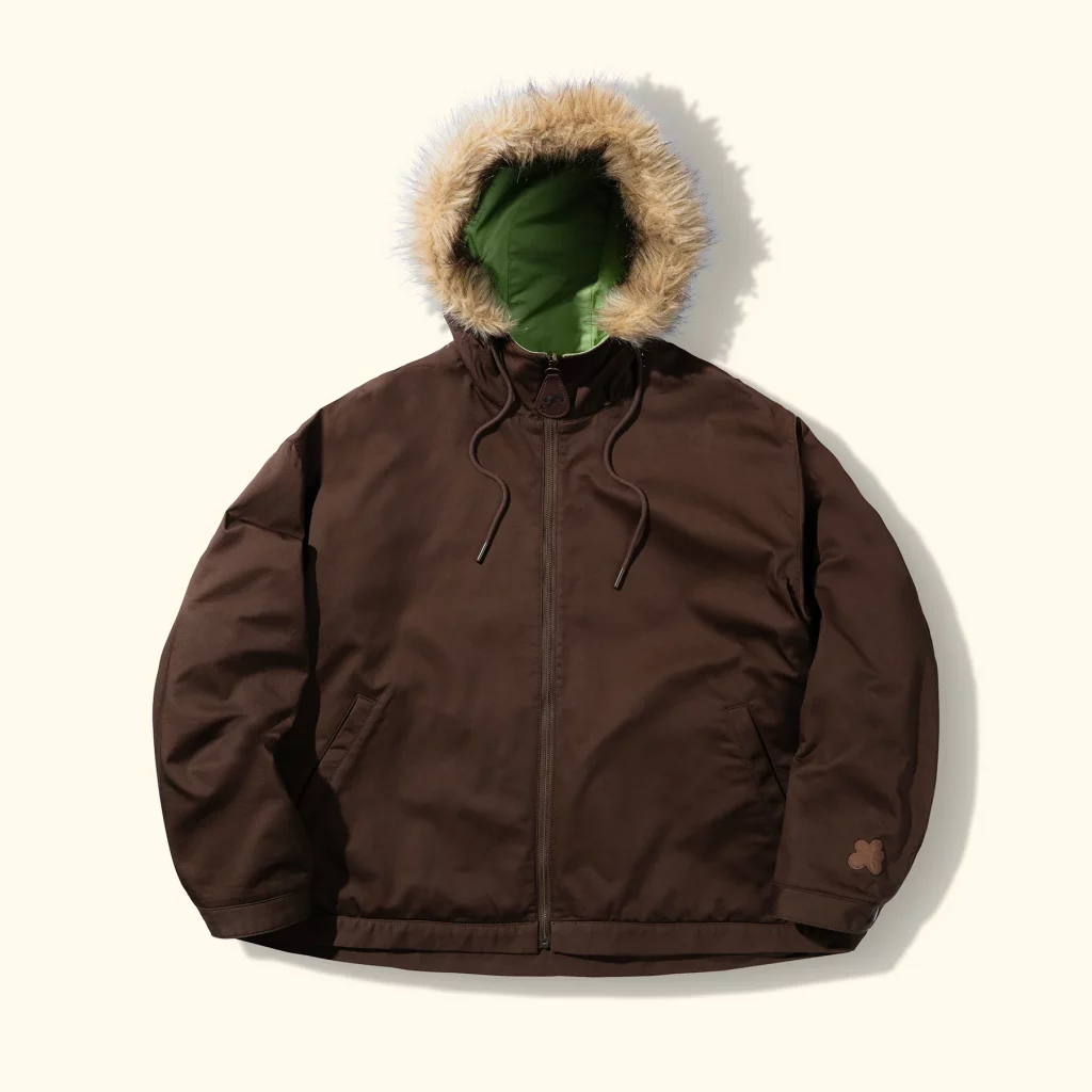 Golf le Fleur Reversible Fur Hooded Jacket - Brown