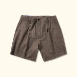 Le Fleur Peckled Wool Shorts - Brown