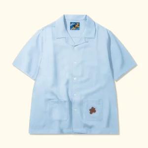 Le Fleur Potato Sack Shirt - Blue - Front