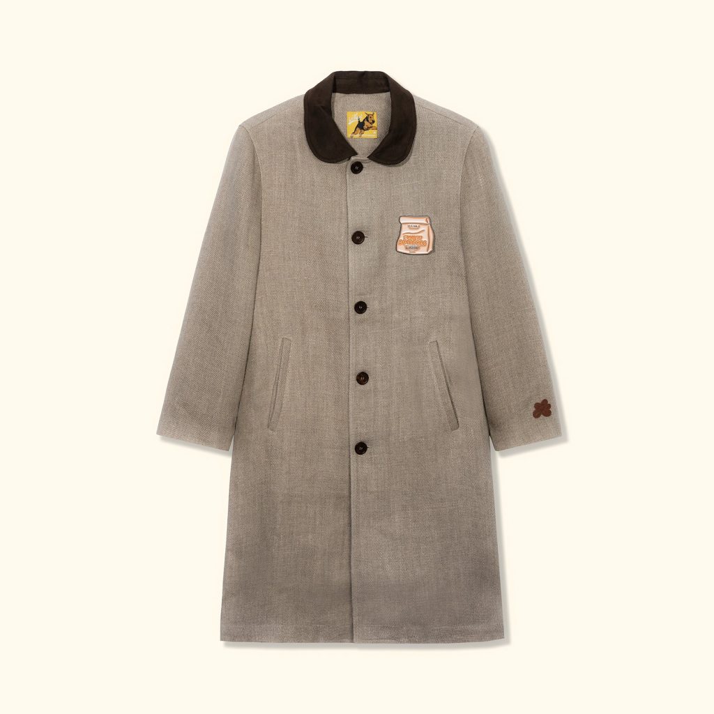Le Fleur Burlap Overcoat - Brown