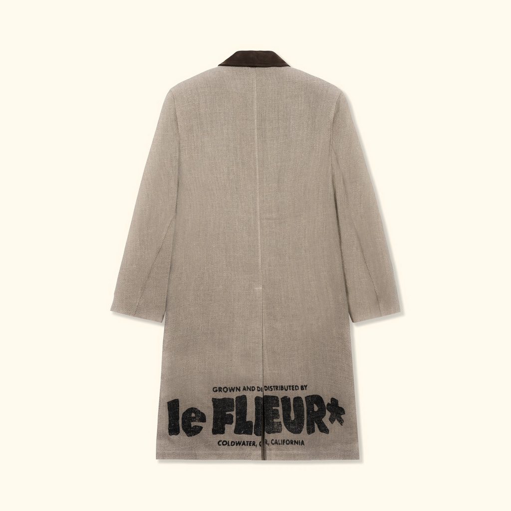 Le Fleur Burlap Overcoat - Brown