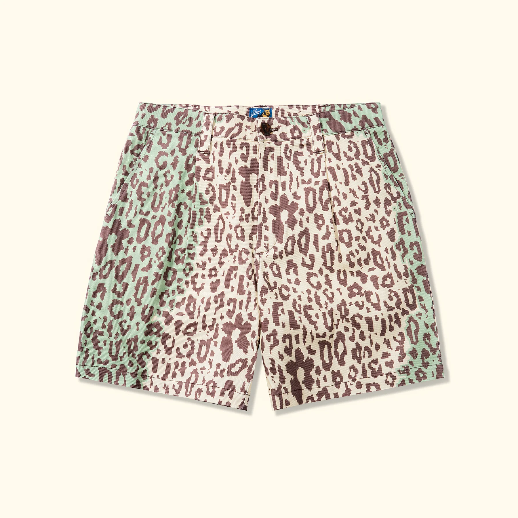 FLEUR-CAMO-SHORTS-CRM-01 Le Fleur Camo Shorts - Cream