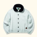 Le Fleur Faux Fur Cardigan - Mint