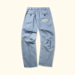 Le Fleur Chainstitch Trousers - Blue