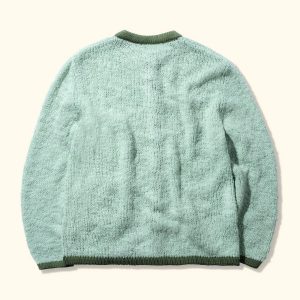 Le Fleur Crewneck Cardigan Sweatshirt - Mint