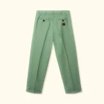 Le Fleur Double Pleated Trousers - Green