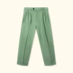 Le Fleur Double Pleated Trousers - Green
