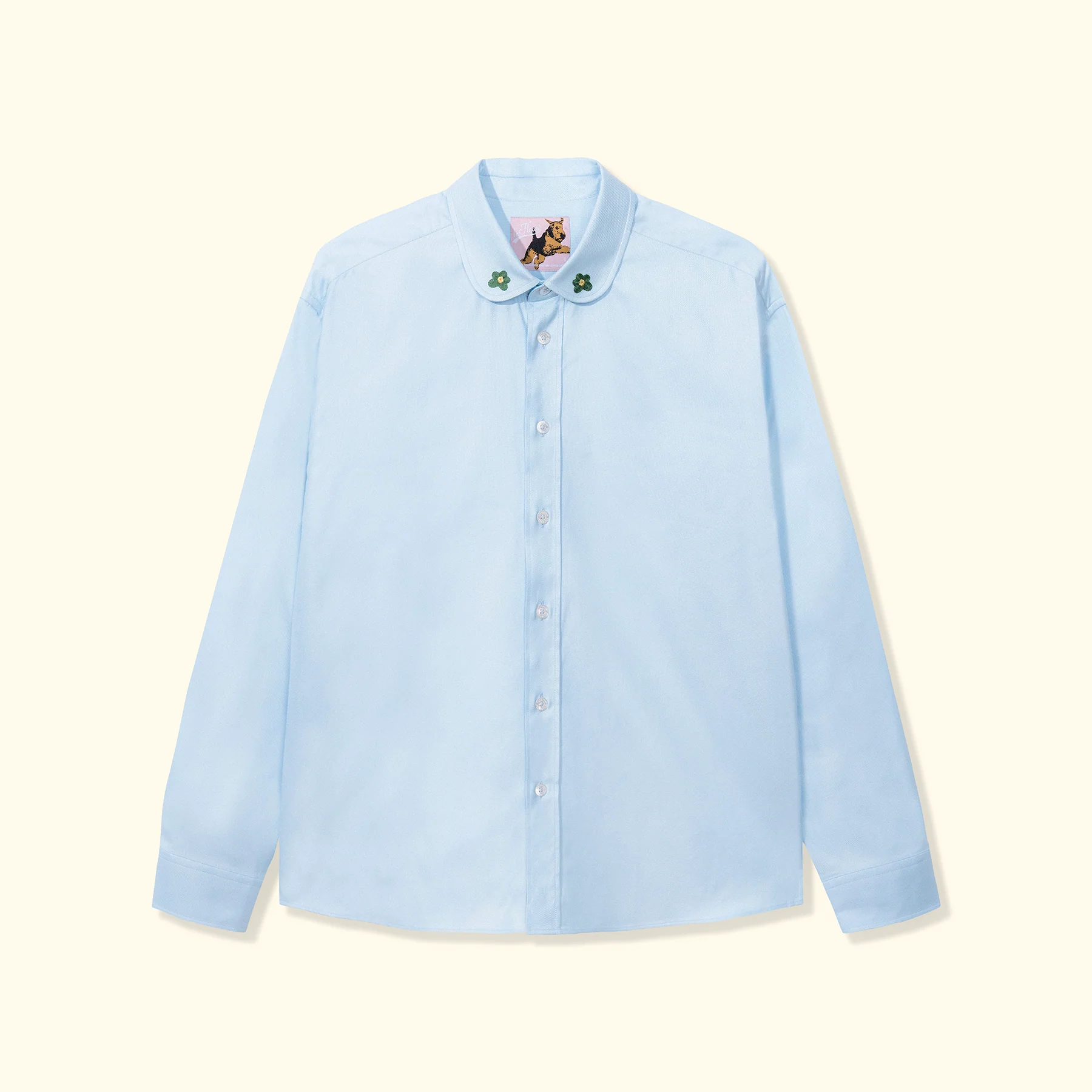 Le Fleur Round Collar Long-Sleeve - Front Le Fleur Round Collar Long-Sleeve - Blue