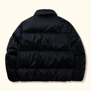 Le Fleur Collared Puffer Jacket - Black